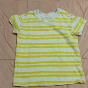 Girl’s Cat & Jack Yellow and White Striped Tee